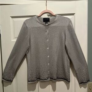 Spenser Jeremy Silver Cardigan Sweater